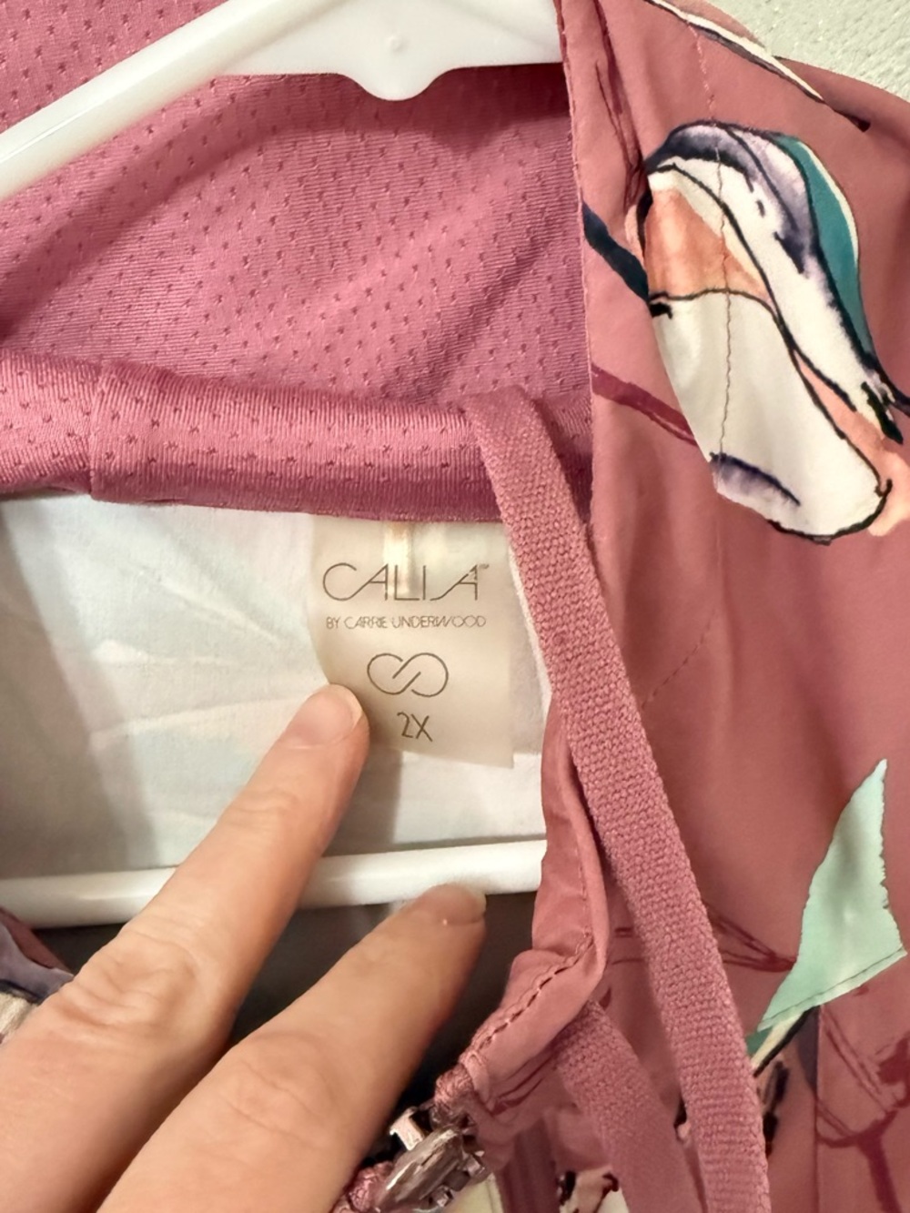 Calia Floral Hooded Jacket 2X - Picture 2 of 4